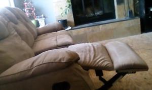 Microfiber recliner couch