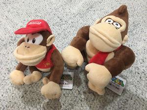 NES plush Donky & Diddy Kong new with tags