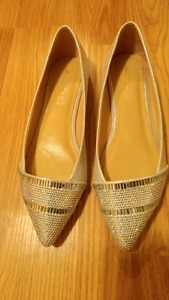 New silver flats size 8