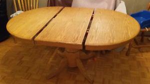 Oak Dining table oval with leaf