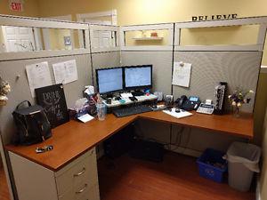 Office Desk with Divider