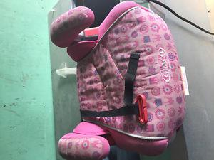 Pink booster seat
