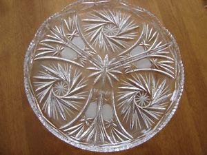 Pinwheel crystal serving platter