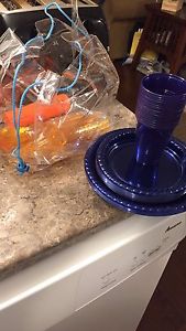 Plastic dish set