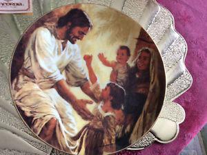 Plate 8 1/2 inch diameter, Jesus welcomes the children, Dan