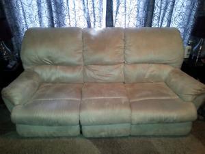 Reclining couch and ottoman