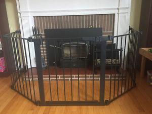 Removable fire place baby gate