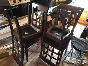 Solid wood chairs set