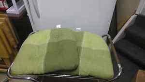 Two green chair pillows $10