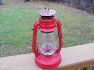 Vintage Chalwyn Tropic Red Barn Lantern--Made in England