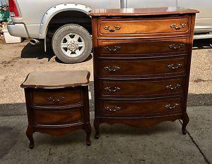 Vintage French Provincial Tallboy &/or Nightstand