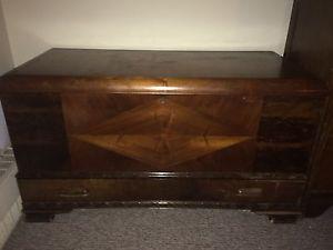 Vintage cedar hope chest. Solid, but not too heavy