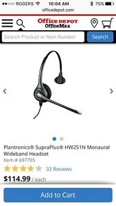 Wanted: NEW Platronics SupraPlus HW251N headset