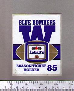 Wanted: Winnipeg Blue Bombers Decals / Stickers