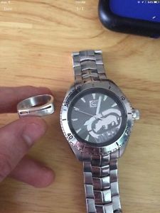 Watch and silver ring with Dimond
