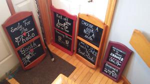 Wedding chalkboards