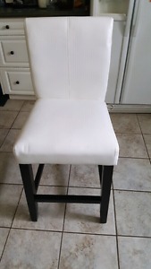 White pleather bar stool