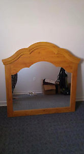 solid oak mirror