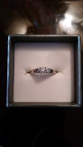 10Kt White Gold Solitaire Diamond ring