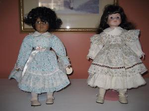 2 Authentic porcelain dolls