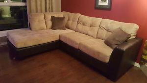 $750 New Still in the wrapping Leather and suede Sectional