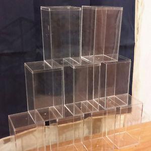 9 PLASTIC CUBES WITH LIDS, FOR BEANIES or other