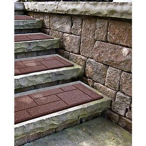 90-RUBBER COBBLESTONE STAIR TREADS- 10"X24"AND 18"X18" LONG.
