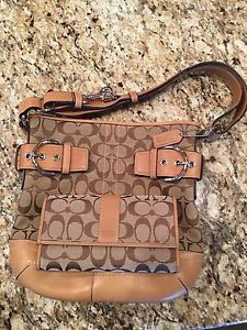 Authentic Coach purse and matching wallet