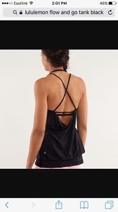 Brand new without tags- lululemon flow and go tank black