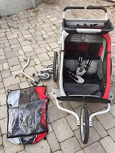 Chariot cougar 2 double stroller / bike trailer