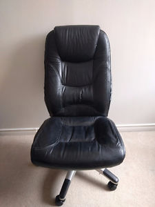 Comfy black leather office chair