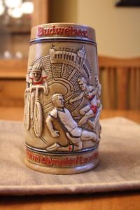 Commemorative Budweiser  Los Angeles Olympic Beer Stein