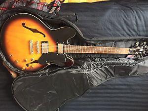 Epiphone Dot ES-335 with Orange Microcrush, cable and gig
