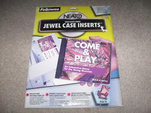 Fellowes Neato Jewel Case Inserts-High Gloss-new-unused pack