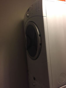 GE front load washer and dryer. Works perfect. No issues.