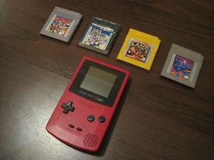 Gameboy Color and 4 games
