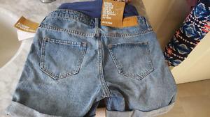 H & M maternity jean shorts