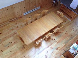 HUGE DINING ROOM TABLE WITH 8 CHAIRS