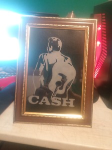 Johnny cash etched frame