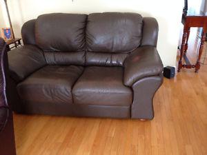 Leather Love Seat