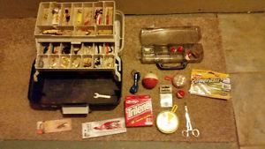 Older Rod and reel and tackle box
