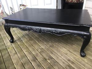 Palliser Jet Black Coffee Table with intricate carving