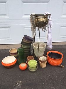 Plant stand and pots