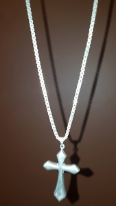 Pure Silver 925 chain and cross pendant