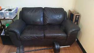 Real Leather Loveseat
