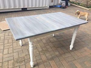 Rustic / farm style kitchen table grey/ white