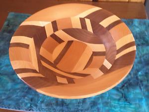 Segmented wooden bowl