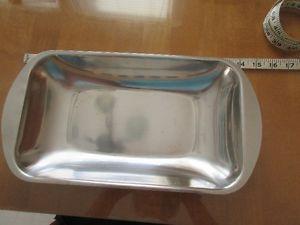 Serving dish, stainless steel14"L x 7.5W x 1.75 D
