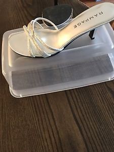 Silver sparkly formal shoes