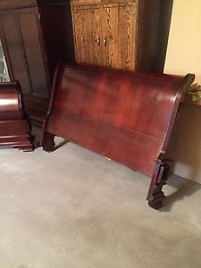 Sleigh bed and Armoire
